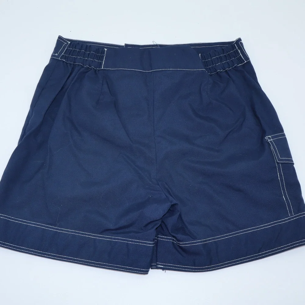 Vintage Catalina Men Navy Blue Board Shorts White Contrast Stitch Size‎ 34 USA